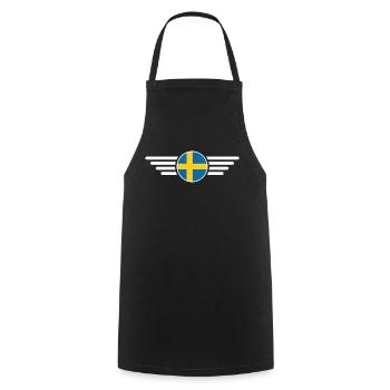 T-shirt design de style suédois - Tablier de cuisine - noir - Devant - AI Model Male 185 dark (185cm)
