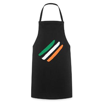 Irland / Irlandflagge - Diagonal - Stylish - Kochschürze - Schwarz - Vorne - AI Model Male 185 dark (185cm)