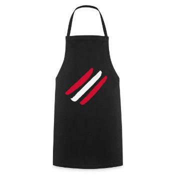 Austria Flag - Style Stripes - Cooking Apron - black - Front - AI Model Male 185 dark (185cm)
