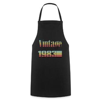 1983 Birthday 1983 Born in 1983 Birthday - Cooking Apron - black - Front - AI Model Male 185 dark (185cm)