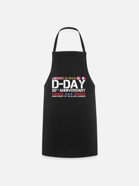 Jour J 2024 80e anniversaire du débarquement allié - Tablier de cuisine - noir