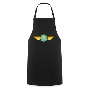 J’aime le Kazakhstan, T-shirt design de style élégance - Tablier de cuisine - noir - Devant - AI Model Male 185 dark (185cm)