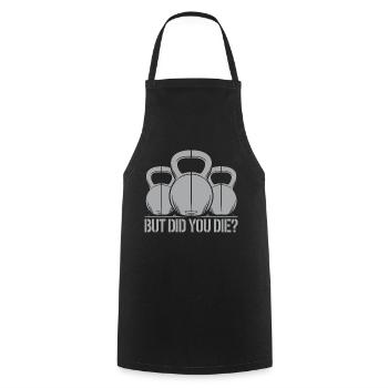 Motivation with humor for the gym - Cooking Apron - black - Front - AI Model Male 185 dark (185cm)