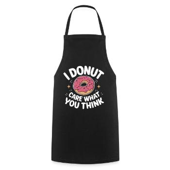 Donut Donuts Süßigkeiten Bagel - Kochschürze - Schwarz - Vorne - AI Model Male 185 dark (185cm)