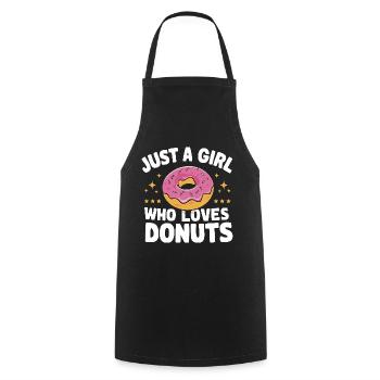 Donut Donuts Süßigkeiten Bagel - Kochschürze - Schwarz - Vorne - AI Model Male 185 dark (185cm)