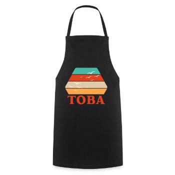 Toba, Indonesia - Cooking Apron - black - Front - AI Model Male 185 dark (185cm)
