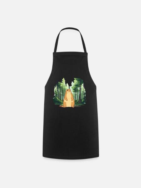 Strong groundhog nature landscape - Cooking Apron - black