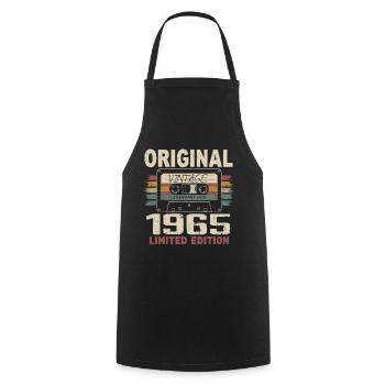 1965 cadeau anniversaire 1965 vintage 1965 rétro - Tablier de cuisine - noir - Devant - AI Model Male 185 dark (185cm)