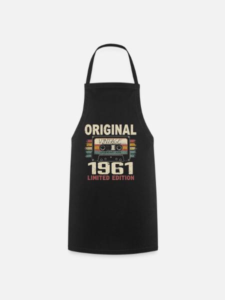 1961 Geburtstagsgeschenk 1961 Jahrgang 1961 Retro - Kochschürze - Schwarz