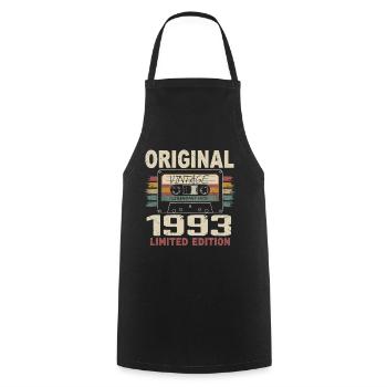 1993 cadeau anniversaire 1993 vintage 1993 rétro - Tablier de cuisine - noir - Devant - AI Model Male 185 dark (185cm)