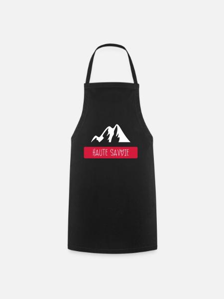 Blason Montagnes Haute Savoie Coeur - Tablier de cuisine - noir