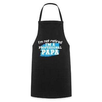 pensioner - Cooking Apron - black - Front - AI Model Male 185 dark (185cm)