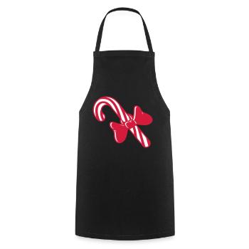 sweets gift christmas candy cane yummy - Cooking Apron - black - Front - AI Model Male 185 dark (185cm)
