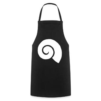 Coquillage mer côte lac coquillages plage - Tablier de cuisine - noir - Devant - AI Model Male 185 dark (185cm)