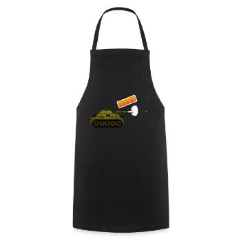 Tank boom - Cooking Apron - black - Front - AI Model Male 185 dark (185cm)
