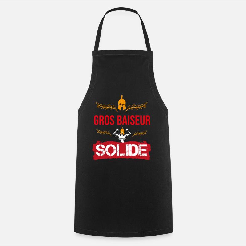 cadeau beauf marrant gros baiseur solide spartiate - Tablier de cuisine - noir