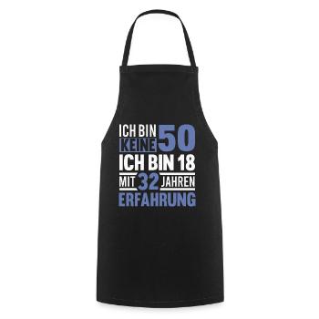 50 Geburtstag Spruch 50 Jahre Geschenk - Kochschürze - Schwarz - Vorne - AI Model Male 185 dark (185cm)