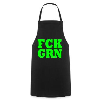 Fck grn - Kochschürze - Schwarz - Vorne - AI Model Male 185 dark (185cm)