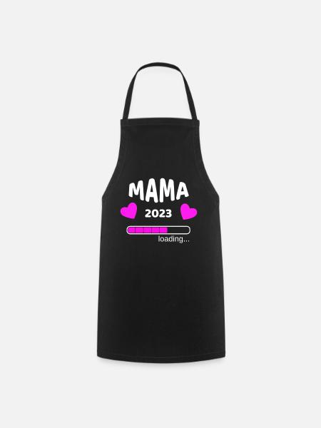 Mama 2023 Schwangerschaf Baby-Party Geburt Idee - Kochschürze - Schwarz