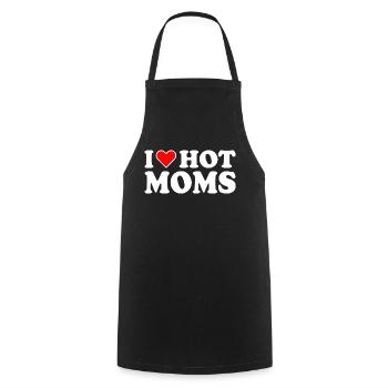 I love hot moms - Kochschürze - Schwarz - Vorne - AI Model Male 185 dark (185cm)