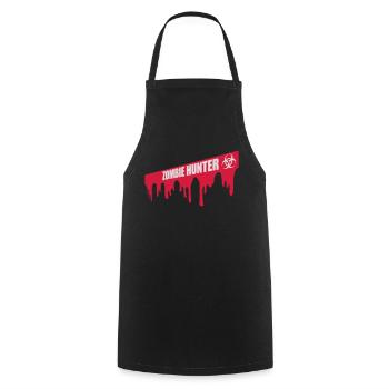 zombie hunter Halloween Quote - Cooking Apron - black - Front - AI Model Male 185 dark (185cm)