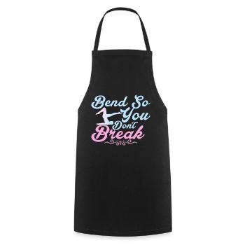 Bend So You Don't Break Pilates Fitness - Cooking Apron - black - Front - AI Model Male 185 dark (185cm)