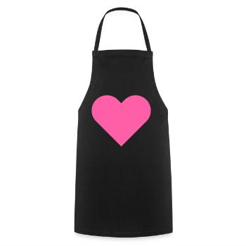 Je t'aime - Tablier de cuisine - noir - Devant - AI Model Male 185 dark (185cm)