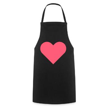 Je t'aime - Tablier de cuisine - noir - Devant - AI Model Male 185 dark (185cm)
