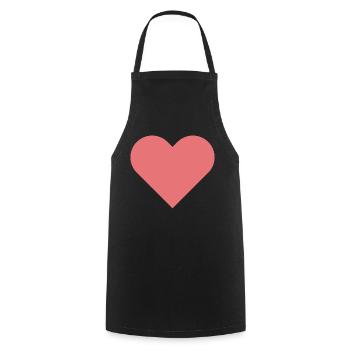 Je t'aime - Tablier de cuisine - noir - Devant - AI Model Male 185 dark (185cm)