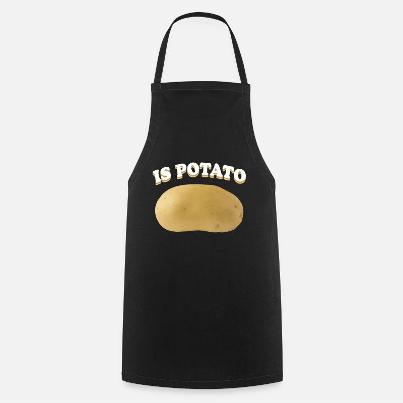 IS POTATO MERCH - Cooking Apron - black