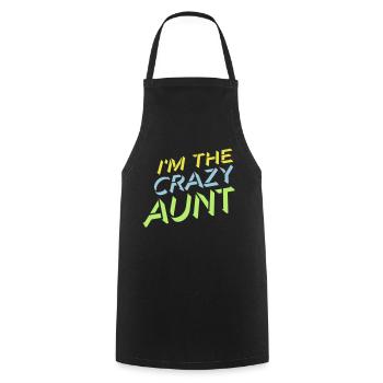 at The Crazy Aunt - Cooking Apron - black - Front - AI Model Male 185 dark (185cm)