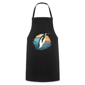 Penguin Paradise - Arctic Adventures - Tablier de cuisine - noir - Devant - AI Model Male 185 dark (185cm)