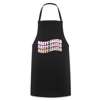 Easter gift idea, Easter gift for man & woman - Cooking Apron - black - Front - AI Model Male 185 dark (185cm)