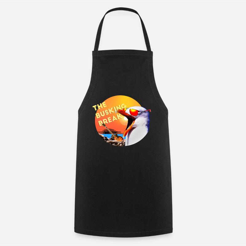 The Busking Break - Cooking Apron - black