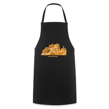 Pottenstein Castle Franconian Switzerland Bavaria - Cooking Apron - black - Front - AI Model Male 185 dark (185cm)