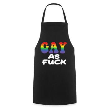 Gay - Tablier de cuisine - noir - Devant - AI Model Male 185 dark (185cm)