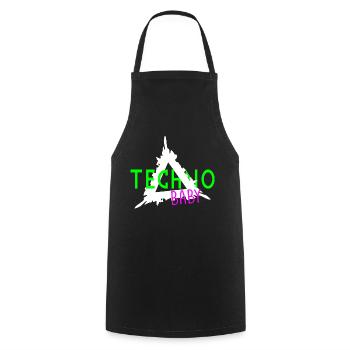Techno baby 3 - Cooking Apron - black - Front - AI Model Male 185 dark (185cm)