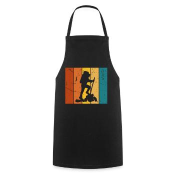 Vintage gift hike - Cooking Apron - black - Front - AI Model Male 185 dark (185cm)