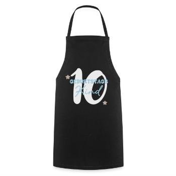 Geburtstagskind 10 Sterne - Kochschürze - Schwarz - Vorne - AI Model Male 185 dark (185cm)