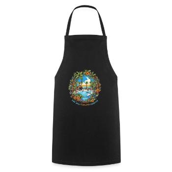 Dive into pixelated paradise - Cooking Apron - black - Front - AI Model Male 185 dark (185cm)