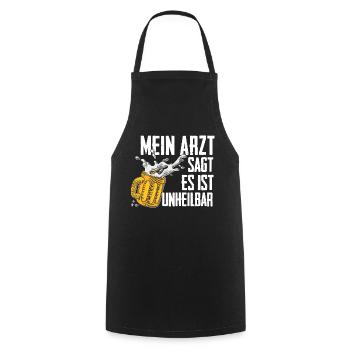 Arzt sagt es ist Unheilbar Bier Renter Ruhestand - Kochschürze - Schwarz - Vorne - AI Model Male 185 dark (185cm)