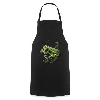 Gottesanbeterin Insekt - Kochschürze - Schwarz - Vorne - AI Model Male 185 dark (185cm)