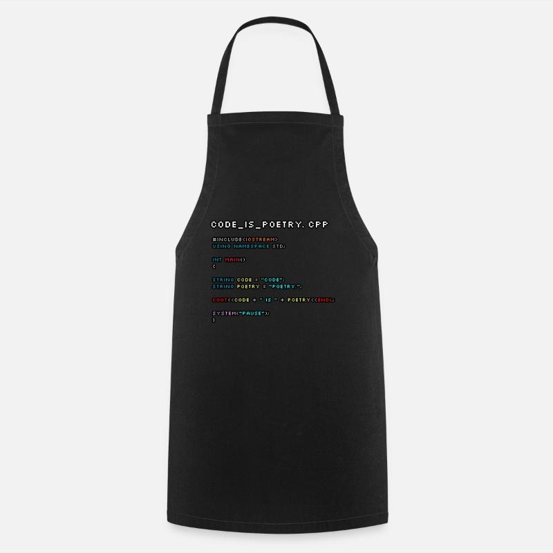 Code ist Poesie.CPP - Kochschürze - Schwarz