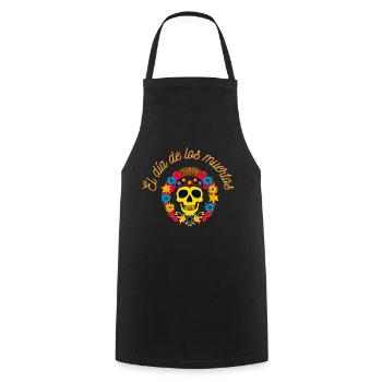 Day of the Dead - Cooking Apron - black - Front - AI Model Male 185 dark (185cm)