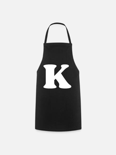 Lettre k - Tablier de cuisine - noir