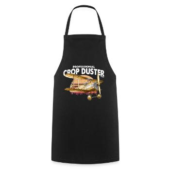 Certified Crop Duster Planes & Aerial - Cooking Apron - black - Front - AI Model Male 185 dark (185cm)