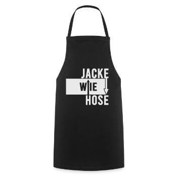 Jacke wie Hose Humor Lustiger Spruch - Kochschürze - Schwarz - Vorne - AI Model Male 185 dark (185cm)