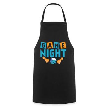 Soirée de jeu Joueur de table Nerd Gamer - Tablier de cuisine - noir - Devant - AI Model Male 185 dark (185cm)