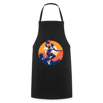 BASKETBALL für immer! - Kochschürze - Schwarz - Vorne - AI Model Male 185 dark (185cm)