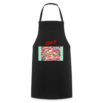 Love - Tablier de cuisine - noir - Devant - AI Model Male 185 dark (185cm)
